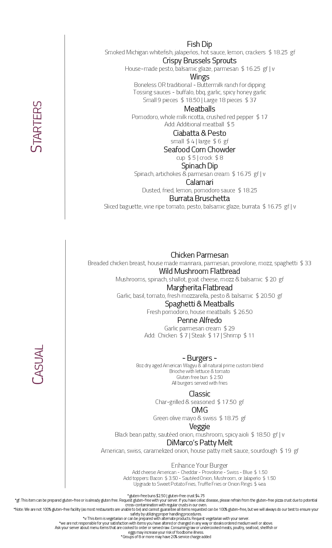 Wine Cellar Menu Page 2